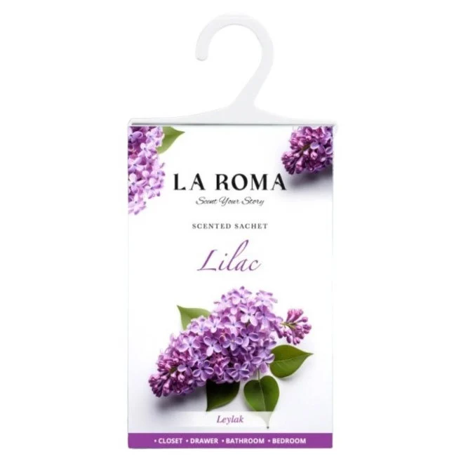 Odorizant solid universal La Roma Lilac, saculet parfumat, miros de liliac, aroma proaspata, florala si delicata, ideal pentru dressing, baie sau camera – imagine 2