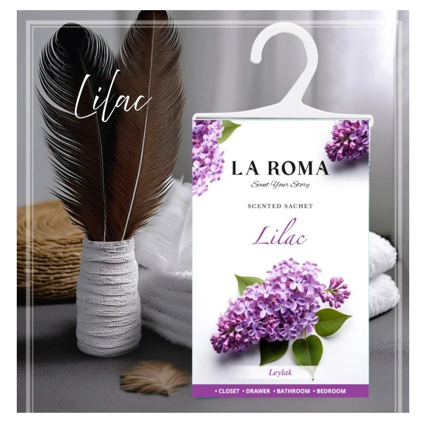 Odorizant solid universal La Roma Lilac, saculet parfumat, miros de liliac, aroma proaspata, florala si delicata, ideal pentru dressing, baie sau camera – imagine 4