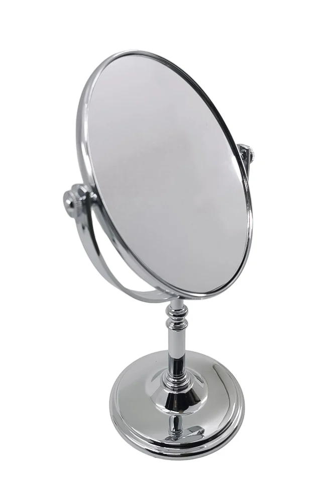 Oglinda cosmetica 2 in 1 TwoFaces, mareste 4x, portabila, design minimalist, argintiu, 29x15 cm, Doty®️ – imagine 2