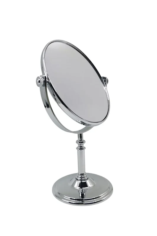 Oglinda cosmetica 2 in 1 TwoFaces, mareste 4x, portabila, design minimalist, argintiu, 29x15 cm, Doty®️ – imagine 4