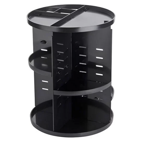 Organizator accesorii cosmetice Carousel Beauty Doty®, rotativ, demontabil, usor de montat, spatios, elegant, 31x23 cm, Negru