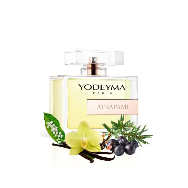 Yodeyma Atrápame Apa de parfum pentru femei, nuante de agris negru, lacramioara si vanilie, capteaza esenta seductiei si a feminitatii, 100ml