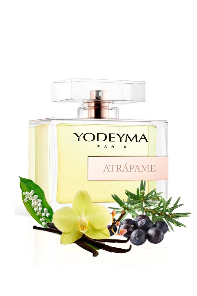 Yodeyma Atrápame Apa de parfum pentru femei, nuante de agris negru, lacramioara si vanilie, capteaza esenta seductiei si a feminitatii, 100ml – prezentarea produsului