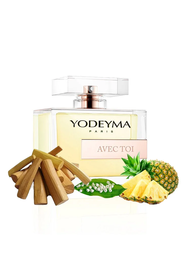 Yodeyma Avec Toi Apa de parfum pentru femei, nuante de ananas, lacramioara si sandal, imbina prospetimea si eleganta intr-o aroma captivanta, 100ml – prezentarea produsului