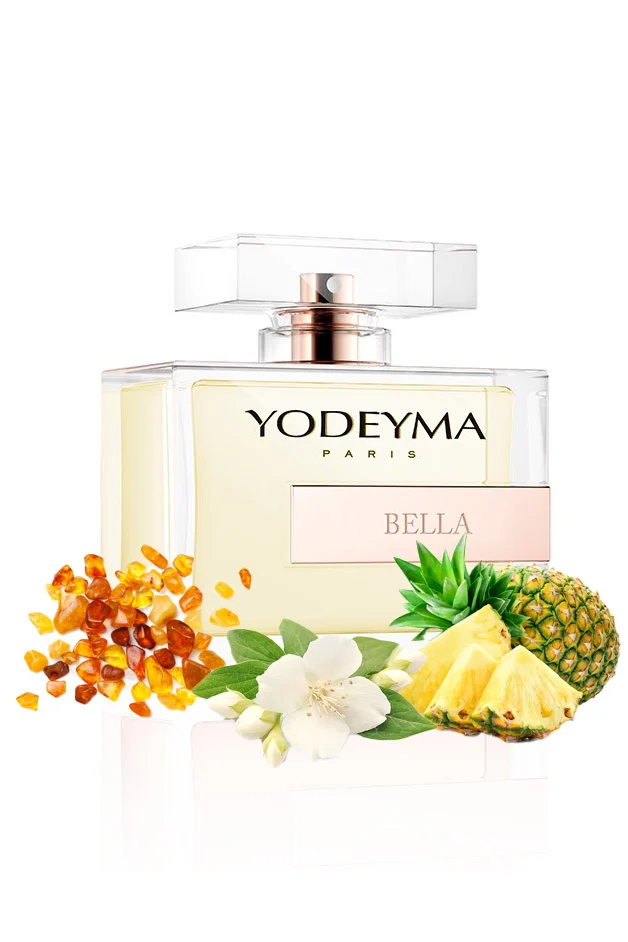 Yodeyma Bella Apa de parfum pentru femei, nuante de ananas, iasomie si chihlimbar, creat pentru femeia sofisticata si plina de farmec, 100ml – prezentarea produsului
