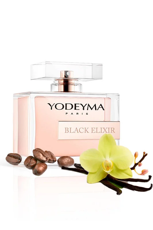 Yodeyma Black Elixir Apa de parfum pentru femei, nuante de cafea, lichior, vanilie, pentru femeia puternica si irezistibila, 100ml – prezentarea produsului