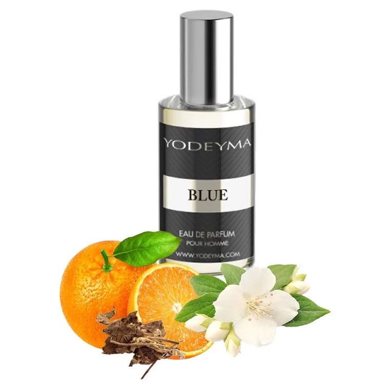 Yodeyma Blue Apa de parfum pentru barbati, nuante de portocala, iasomie si pachuli, pentru barbatul modern, carismatic si plin de stil, 15ml