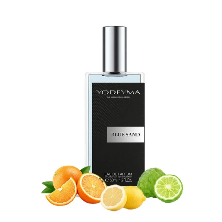 Yodeyma Blue Sand Apa de parfum pentru barbati, nuante de portocala, lamaie, bergamota, pentru barbatul energic si dinamic, 50ml