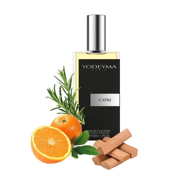 Yodeyma Capri Apa de parfum pentru barbati, nuante de portocala, rozmarin si Sándal, pentru barbatul modern, dinamic si sofisticat, 50ml