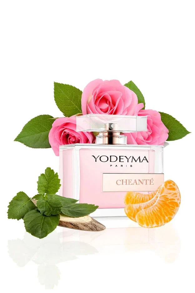 Yodeyma Cheante Apa de parfum pentru femei, nuante de mandarina, trandafir si pachuli, pentru femeia sofisticata si plina de farmec, 100ml – prezentarea produsului