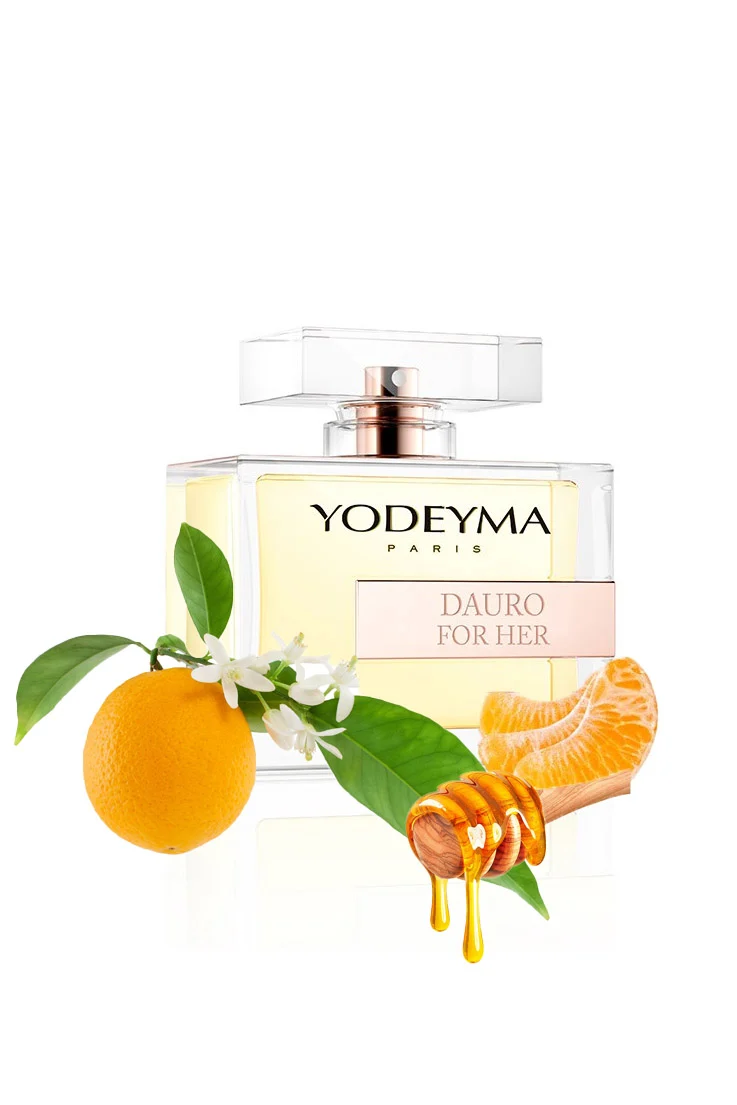 Yodeyma Dauro for Her Apa de parfum pentru femei, nuante de portocala, azahar si miere, pentru femeia care emana eleganta si rafinament, 100ml – prezentarea produsului