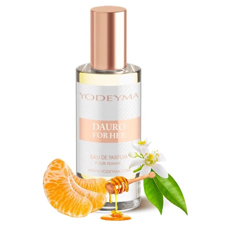 Yodeyma Dauro for Her Mini Apa de parfum pentru femei, nuante de portocala, azahar si miere, pentru femeia care emana eleganta si rafinament, 15ml