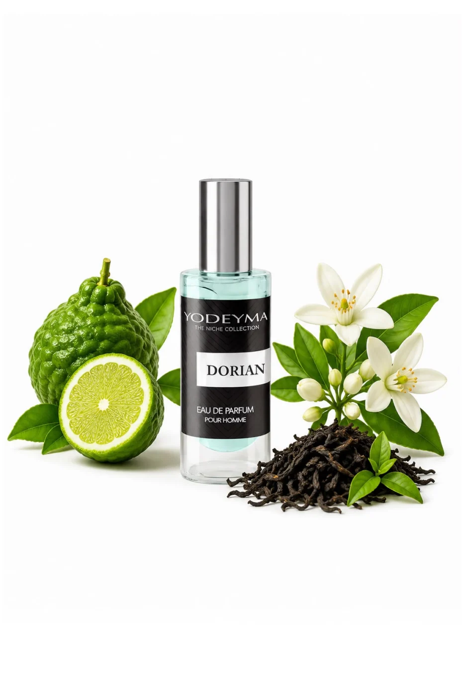 Apa de parfum Yodeyma Dorian pentru barbati, nuante de chitra, neroli si ceai negru, masculinitate moderna, combina note citrice revigorante cu accente florale si elegante, 15ml – prezentarea produsului