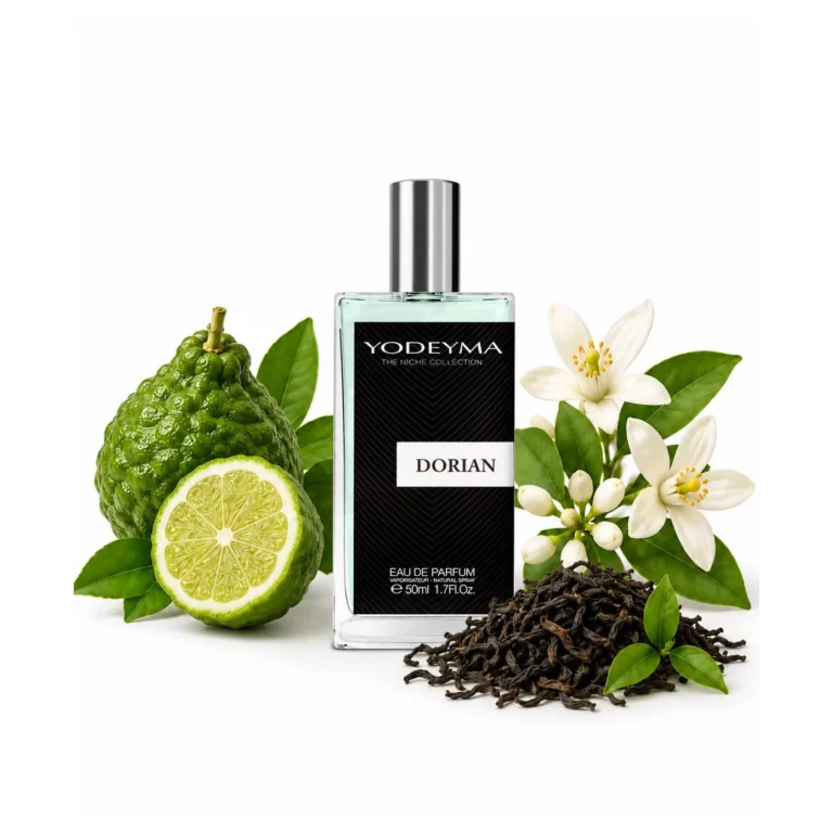 Apa de parfum Yodeyma Dorian pentru barbati, nuante de chitra, neroli si ceai negru, masculinitate moderna, combina note citrice revigorante cu accente florale si elegante, 50ml