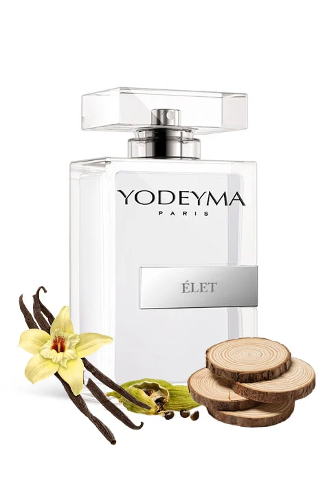 Yodeyma Elet Apa de parfum pentru barbati, nuante cardamon, lemn, vanilie, pentru barbatul elegant si atemporal, 100ml – prezentarea produsului