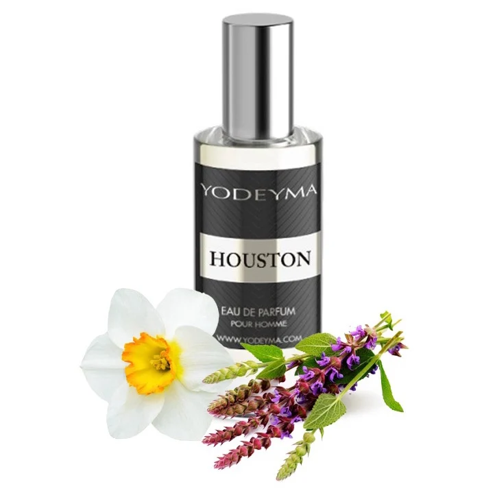 Yodeyma Houston Apa de parfum pentru barbati, nuante de salvie, narcisa si Palo de Rosa, pentru barbatul sofisticat si autentic, 15ml