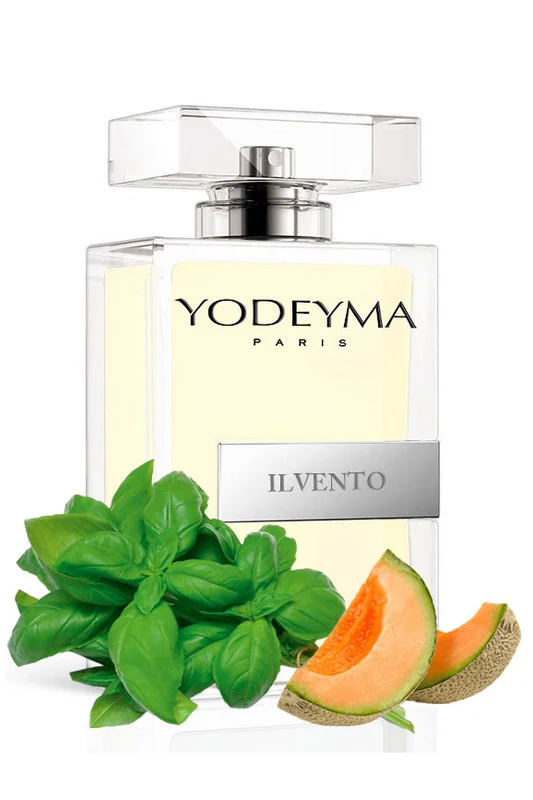Yodeyma Ilvento Apa de parfum pentru barbati, nuante de pepene, busuioc si lemn, pentru barbatul dinamic si carismatic, 100ml – prezentarea produsului