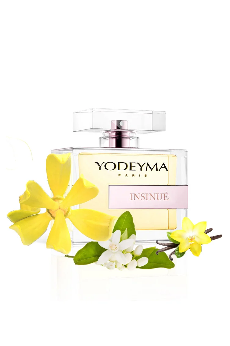 Yodeyma Insinué Apa de parfum pentru femei, nuante de azahar, Ylang Ylang si vanilie, pentru femeia care doreste sa isi evidentieze farmecul natural, 100ml – prezentarea produsului