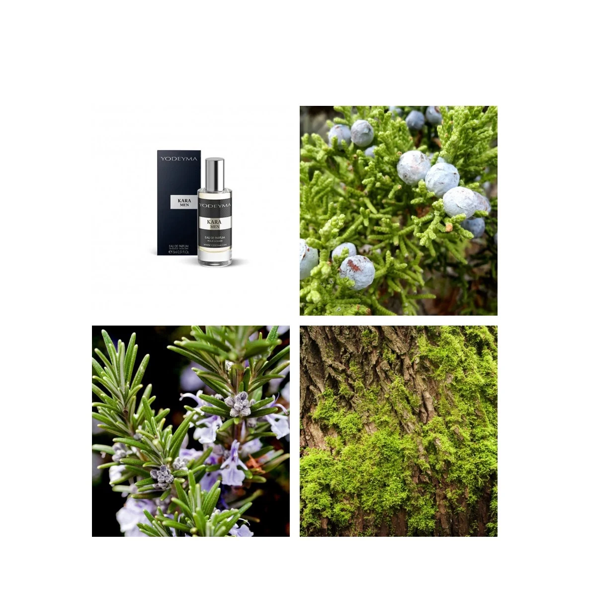 Yodeyma Kara Men – Apă de parfum pentru bărbați, 15 ml – imagine 3