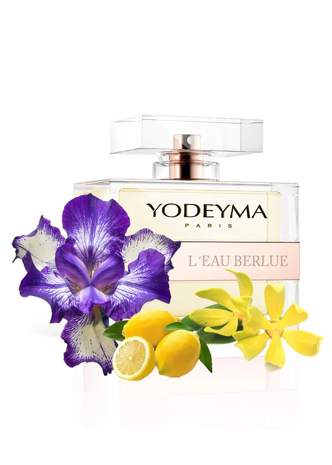 Yodeyma L’eau Berlue Apa de parfum pentru femei, nuante de lamaie, Ylang Ylang si iris, pentru femeia sofisticata si plina de viata, 100ml – prezentarea produsului