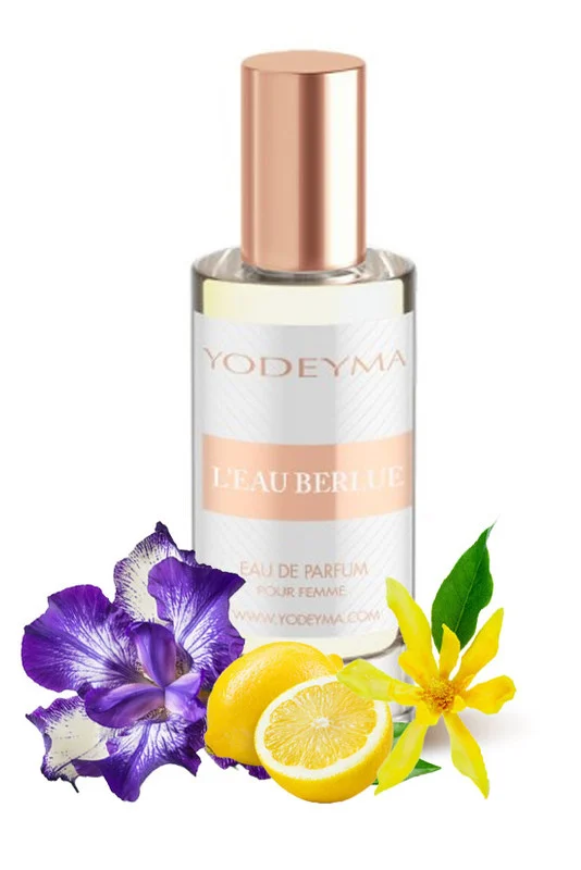 Yodeyma L’eau Berlue Mini Apa de parfum pentru femei, nuante de lamaie, Ylang Ylang si iris, pentru femeia sofisticata si plina de viata, 15ml – prezentarea produsului