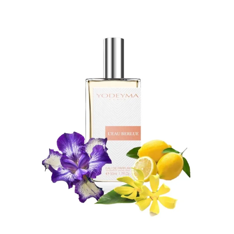 Yodeyma L'eau Berlue Apa de parfum pentru femei, nuante de lamaie, Ylang Ylang si iris, pentru femeia sofisticata si plina de viata, 50ml