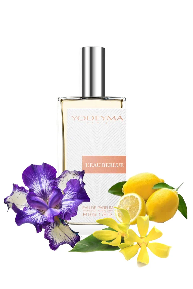 Yodeyma L’eau Berlue Apa de parfum pentru femei, nuante de lamaie, Ylang Ylang si iris, pentru femeia sofisticata si plina de viata, 50ml – prezentarea produsului