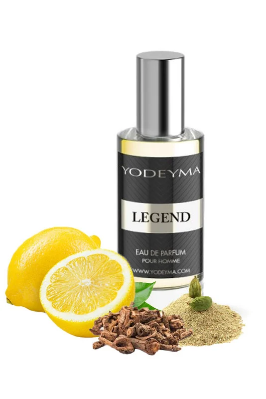 Yodeyma Legend Apa de parfum pentru barbati, nuante de lamaie de Sicilia, Cardamon si pachuli, dedicat barbatului carismatic si increzator, 15ml – prezentarea produsului