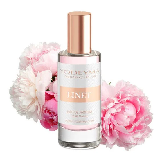 Yodeyma Linet Apa de parfum pentru femei, nuante de bergamota, rubarba, litchi si bujor, este nota perfecta de feminitate moderna, 15ml