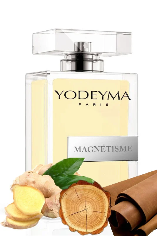 Yodeyma Magnétisme Apa de parfum pentru barbati, nuante de ghimbir, piele si lemn, creat pentru barbatul cu o prezenta magnetica si impunatoare, 100ml – prezentarea produsului