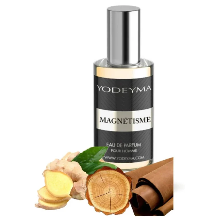 Yodeyma Magnétisme Apa de parfum pentru barbati, nuante de ghimbir, piele si lemn, creat pentru barbatul cu o prezenta magnetica si impunatoare, 15ml