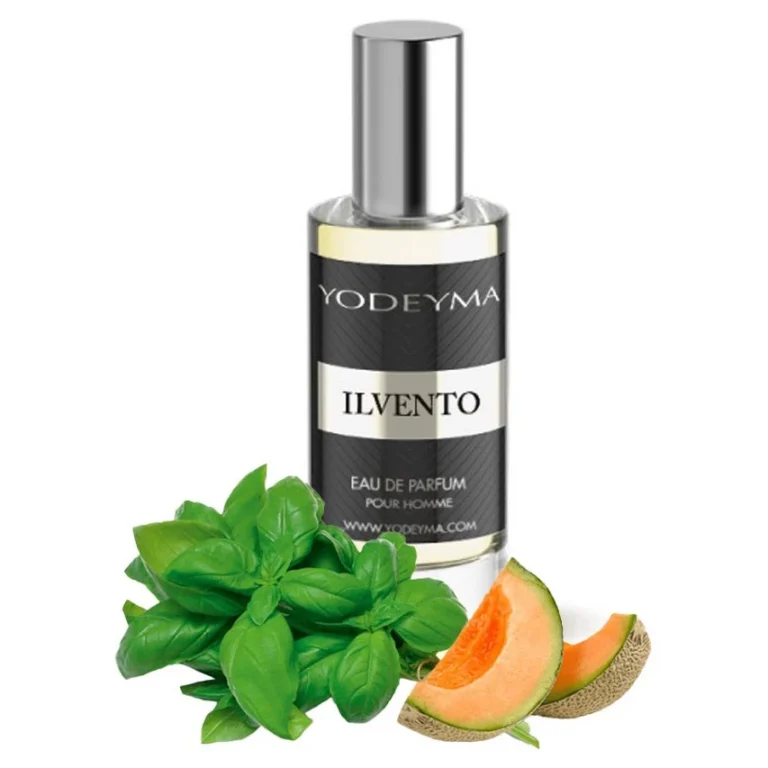 Apa de parfum Yodeyma Mini Ilvento pentru barbati, note de pepene si busuioc, 15ml