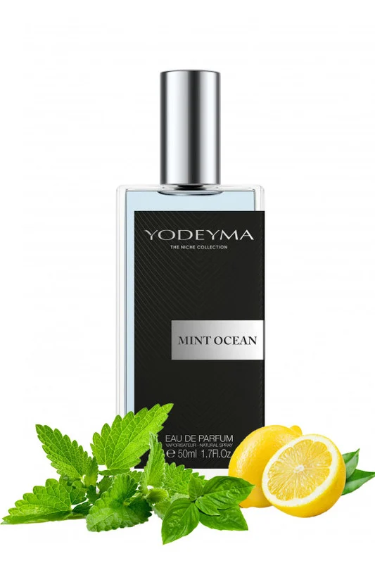 Yodeyma Mint Ocean Apa de parfum pentru barbati, nuante de menta, lamaie si busuioc, pentru barbatul activ, care isi doreste un suflu de libertate si forta in fiecare zi, 50ml – prezentarea produsului