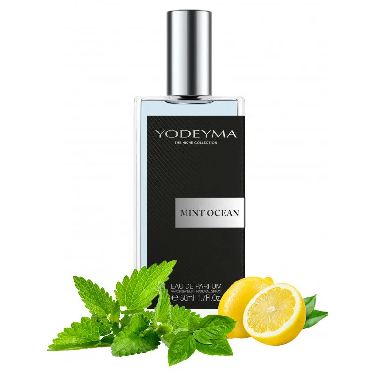 Yodeyma Mint Ocean Apa de parfum pentru barbati, nuante de menta, lamaie si busuioc, pentru barbatul activ, care isi doreste un suflu de libertate si forta in fiecare zi, 50ml