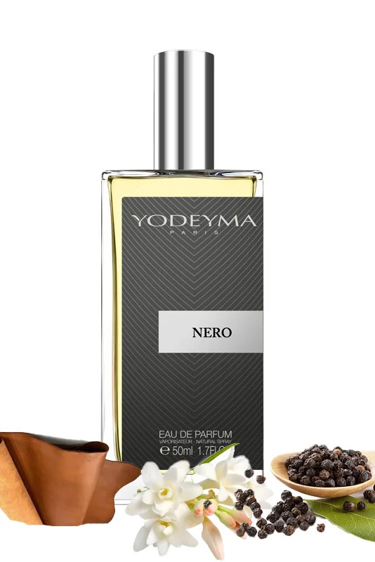 Yodeyma Nero Apa de parfum pentru barbati, nuante de piper negru, tuberoza si piele, pentru barbatul indraznet si seducator, 50ml – prezentarea produsului