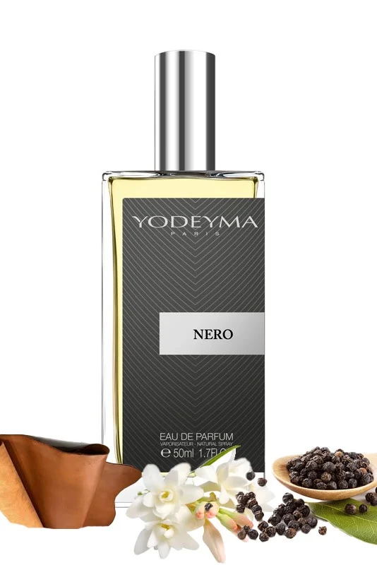 Yodeyma Nero Apa de parfum pentru barbati, nuante de piper negru, tuberoza si piele, pentru barbatul indraznet si seducator, 50ml
