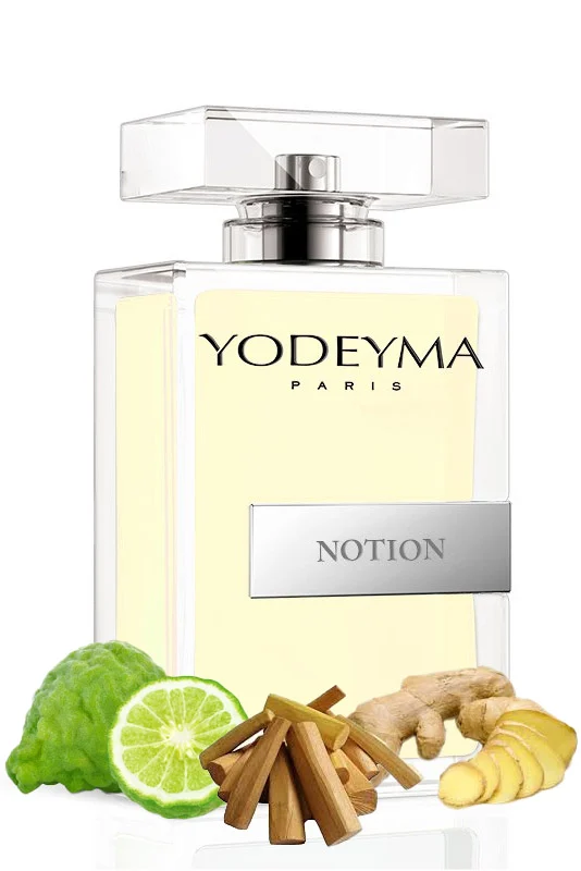 Yodeyma Notion Apa de parfum pentru barbati, nuante de bergamota, ghimbir si Sándal, pentru barbatul modern, 100ml – prezentarea produsului