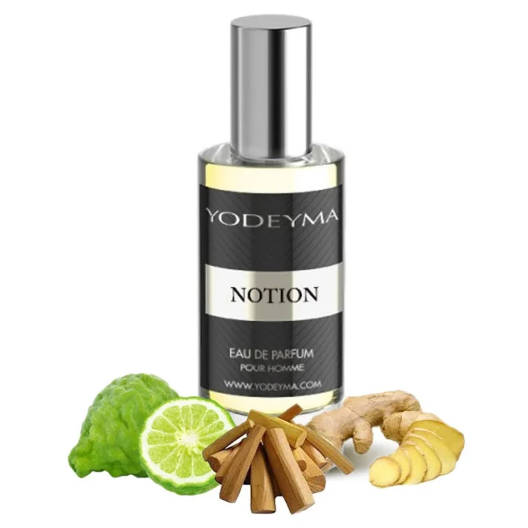 Yodeyma Notion Apa de parfum pentru barbati, nuante de bergamota, ghimbir si Sándal, pentru barbatul modern, 15ml