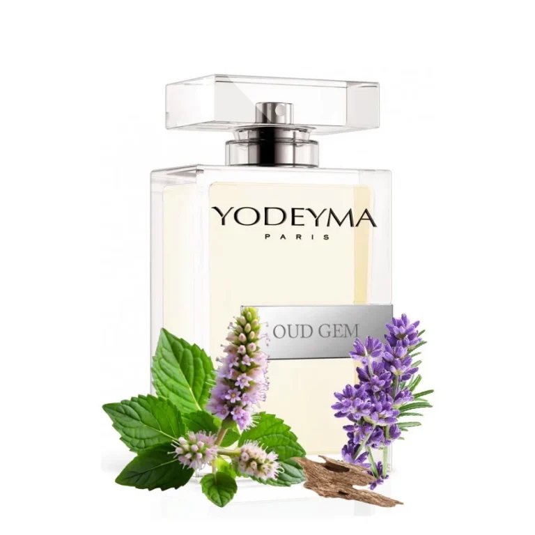 Yodeyma Oud Gem Apa de parfum pentru barbati, nuante de Oud, pachuli si lavanda, pentru barbatul carismatic si puternic, 100ml