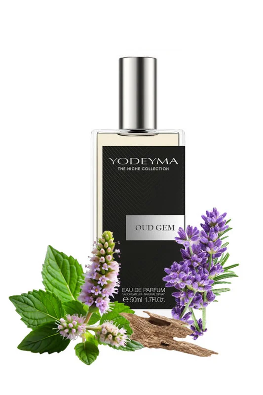Yodeyma Oud Gem Apa de parfum pentru barbati, nuante de Oud, pachuli si lavanda, pentru barbatul carismatic si puternic, 50ml – prezentarea produsului