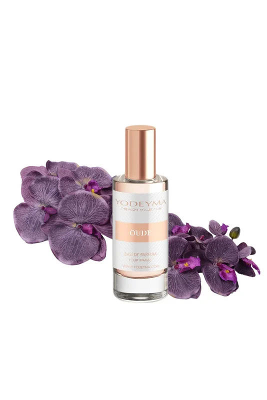 Yodeyma Oude Mini Apa de parfum pentru femei, nuante de chihlimbar Ciprat, orhidee neagra, trufa si pachuli, perfect pentru momentele in care doresti sa emani putere, magnetism si sofisticare, 15ml – prezentarea produsului
