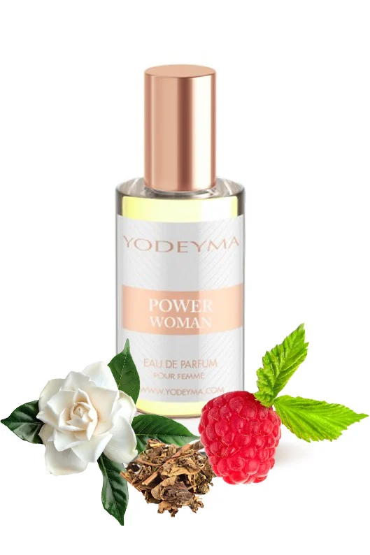 Yodeyma Power Woman Apa de parfum pentru femei, nuante de zmeura, gardenia si pachuli, pentru femeia puternica si pasionala, 15ml – prezentarea produsului