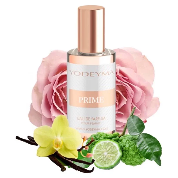 Yodeyma Prime Apa de parfum pentru femei, nuante de bergamota, trandafir si vanilie, pentru femeia sofisticata si fermecatoare, 15ml