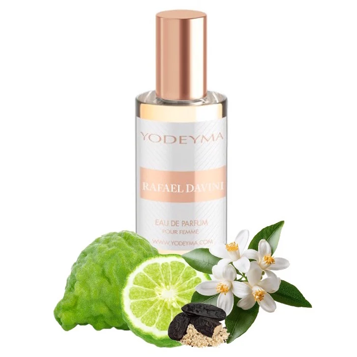 Yodeyma Rafael Davini Mini Apa de parfum pentru femei, nuante de bergamota, azahar si Haba Tonka, pentru femeia eleganta si plina de farmec, 15ml
