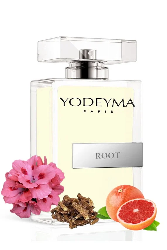 Yodeyma Root Apa de parfum pentru barbati, nuante de grapefruit, muscate si pachuli, pentru barbatul modern, 100ml
