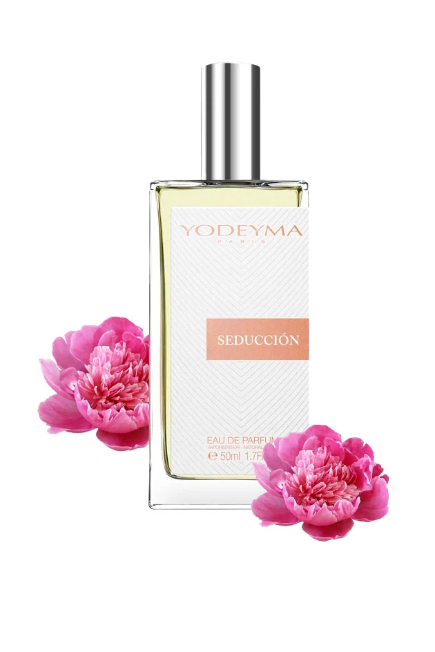 Yodeyma Seducción Apa de parfum pentru femei, nuante de peonie, lacramioara si mosc alb, pentru femeia sofisticata si captivanta, 50ml – prezentarea produsului
