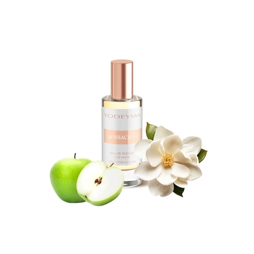 Yodeyma Sensación Apa de parfum pentru femei, nuante de mar verde, magnolia, iris alb, pentru femeia moderna, vibranta si sofisticata, 15ml