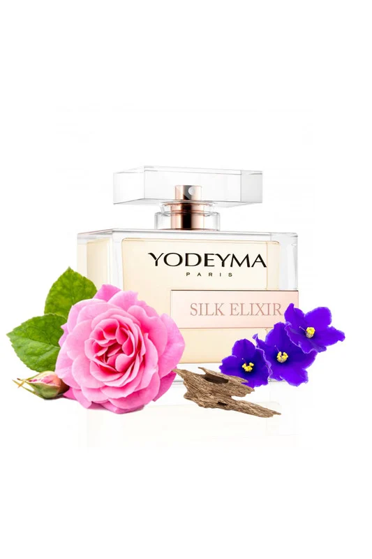Yodeyma Silk Elixir Apa de parfum pentru femei, nuante de Saintpauli, Oud si trandafir de Damasc, pentru femeile care iubesc eleganta si misterul, 100ml – prezentarea produsului