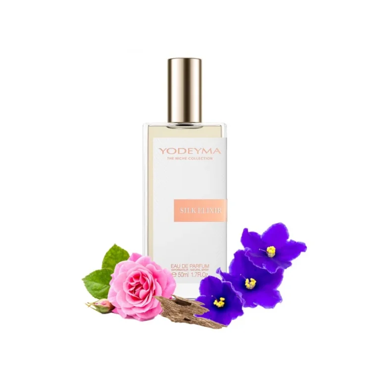 Yodeyma Silk Elixir Apa de parfum pentru femei, nuante de Saintpauli, Oud si trandafir de Damasc, pentru femeile care iubesc eleganta si misterul, 50ml