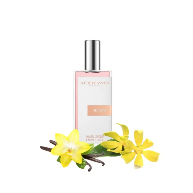 Yodeyma Suerte Apa de parfum pentru femei, nuante de Ylang Ylang, vanilie si mosc alb, dedicata femeii sofisticate si pline de farmec, 50ml